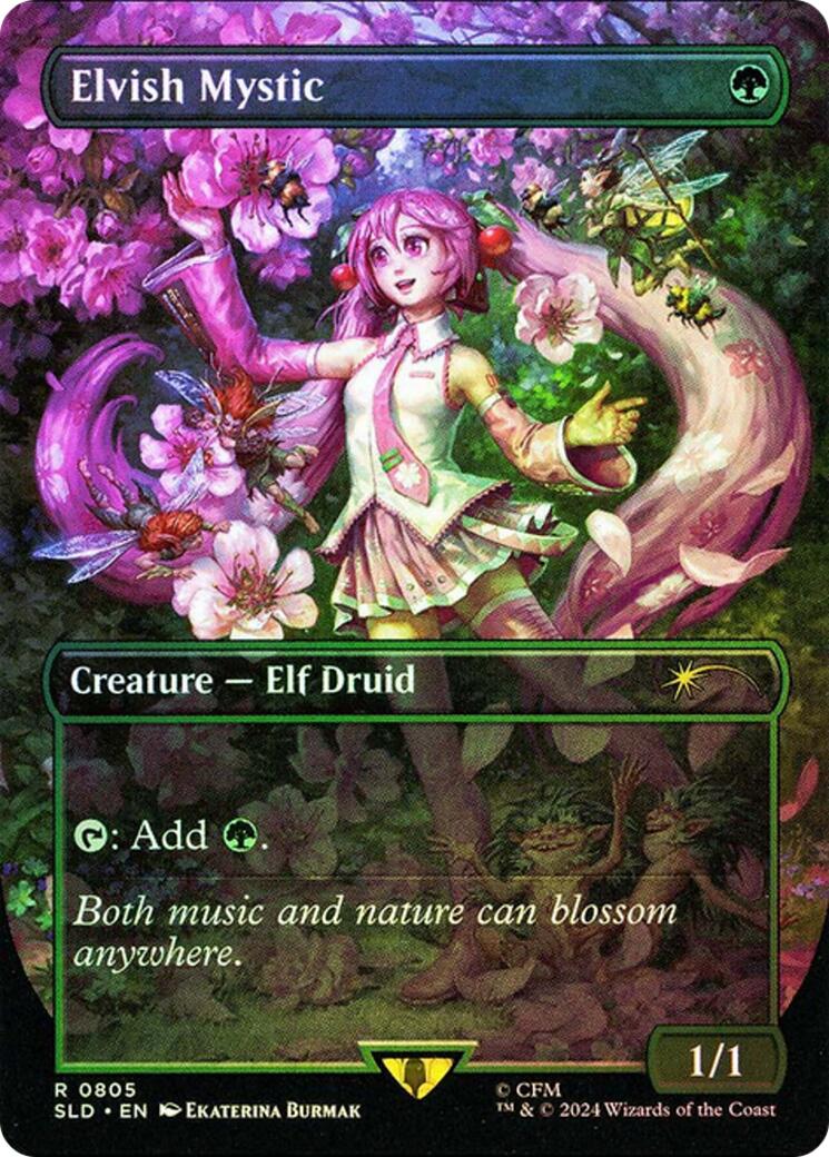 Elvish Mystic (0805 - Japanese Rainbow Foil) [Secret Lair Drop Series] | Jack's On Queen