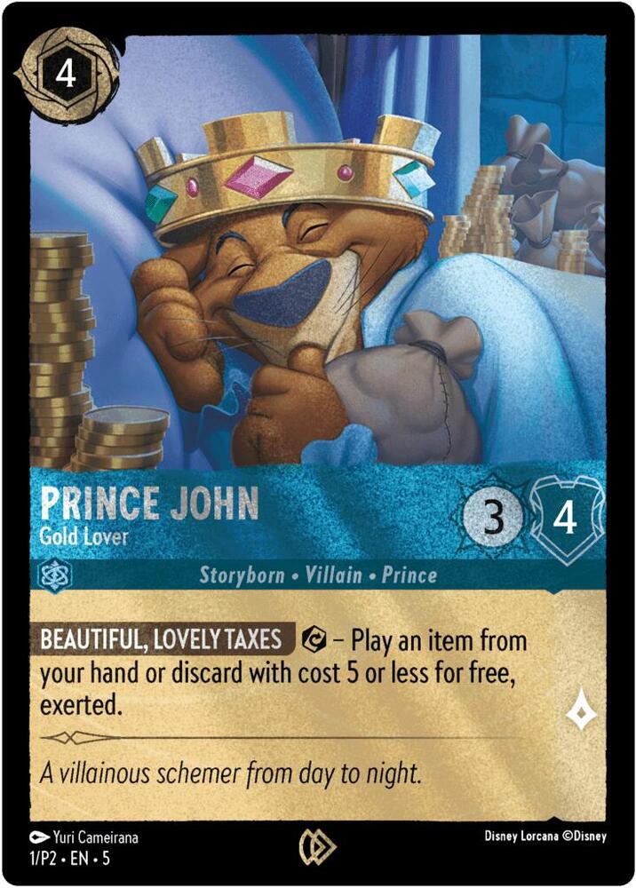Prince John - Gold Lover (1) [Disney Lorcana Promo Cards] | Jack's On Queen