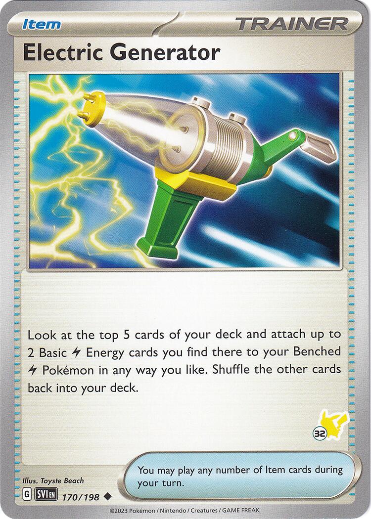 Electric Generator (170/198) (Pikachu Stamp #32) [Battle Academy 2024] | Jack's On Queen