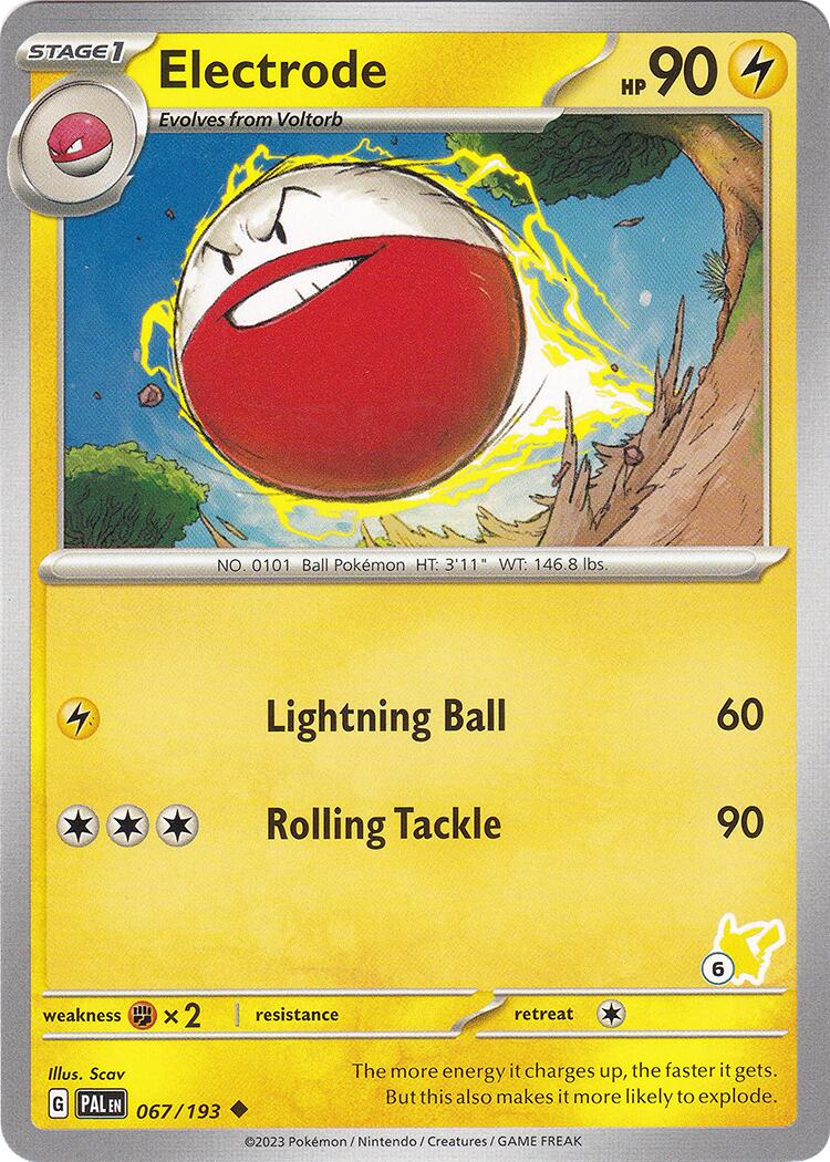 Electrode (067/193) (Pikachu Stamp #6) [Battle Academy 2024] | Jack's On Queen