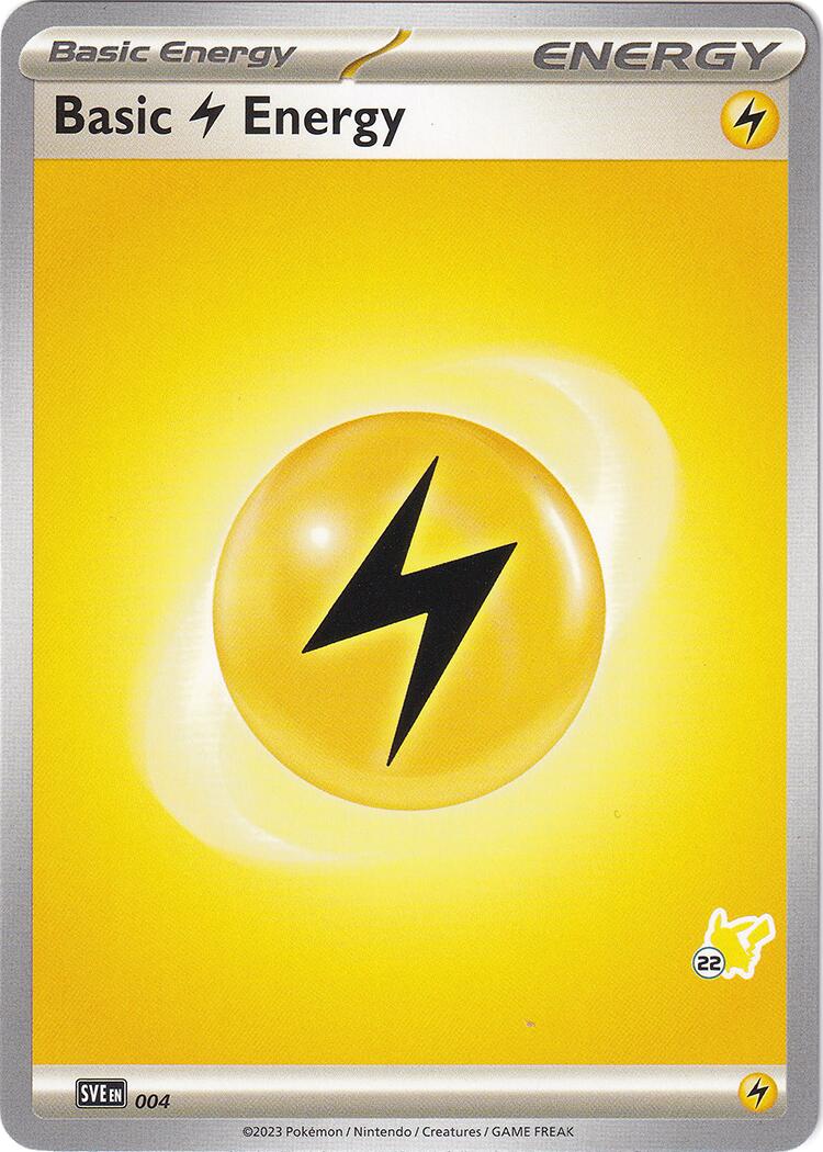 Basic Lightning Energy (004) (Pikachu Stamp #22) [Battle Academy 2024] | Jack's On Queen