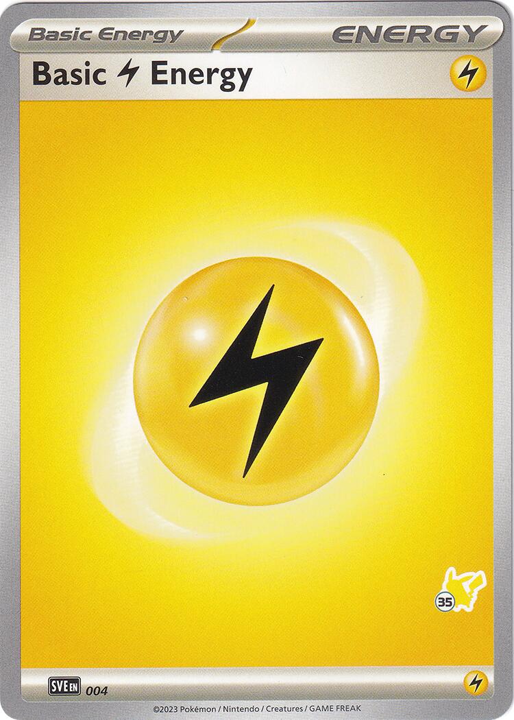 Basic Lightning Energy (004) (Pikachu Stamp #35) [Battle Academy 2024] | Jack's On Queen