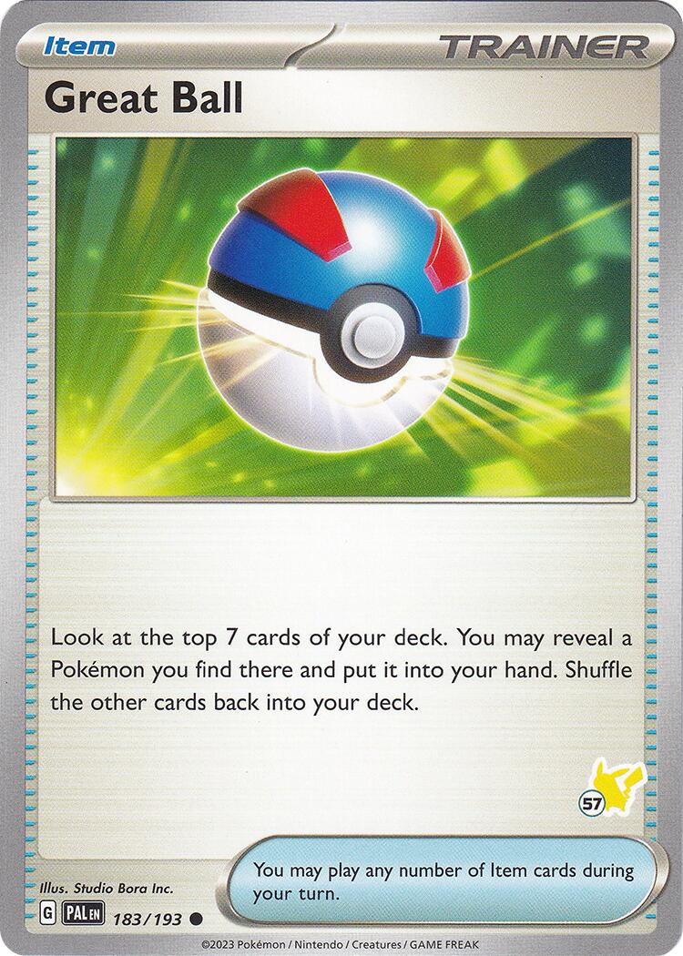 Great Ball (183/193) (Pikachu Stamp #57) [Battle Academy 2024] | Jack's On Queen