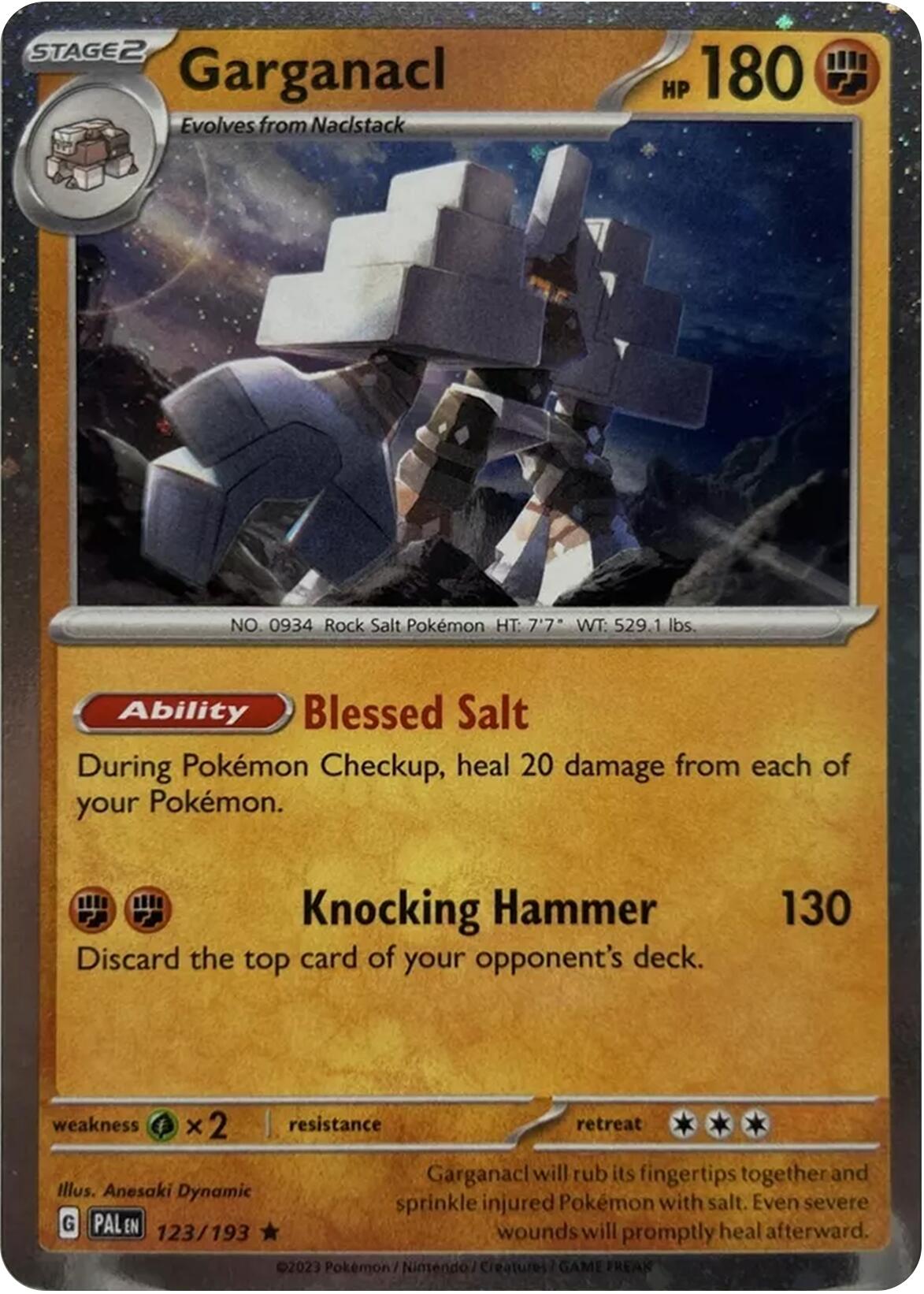 Garganacl (123/193) (Cosmos Holo) [Scarlet & Violet: Paldea Evolved] | Jack's On Queen