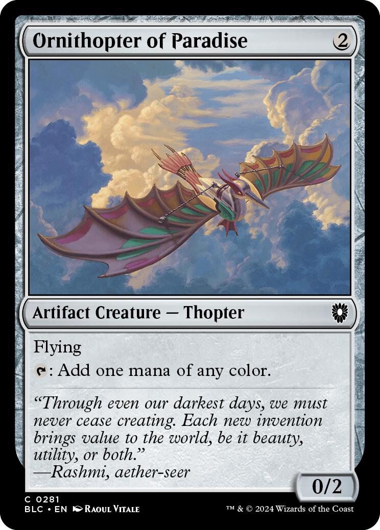 Ornithopter of Paradise [Bloomburrow Commander] | Jack's On Queen