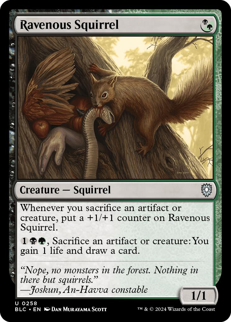 Ravenous Squirrel [Bloomburrow Commander] | Jack's On Queen