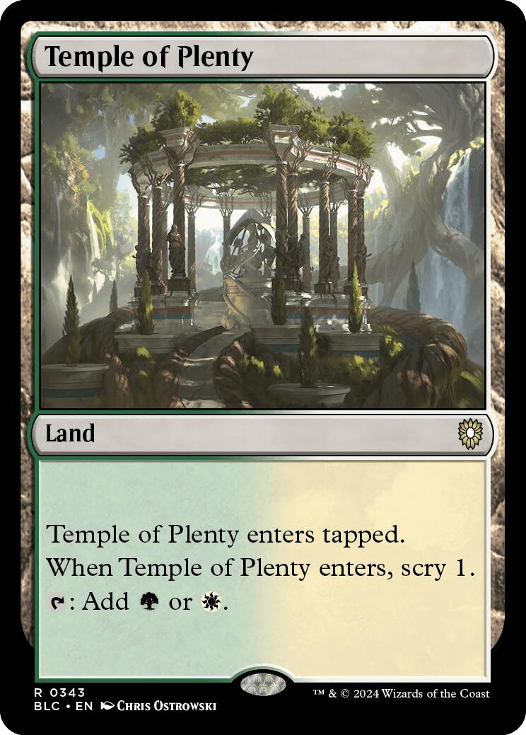 Temple of Plenty [Bloomburrow Commander] | Jack's On Queen