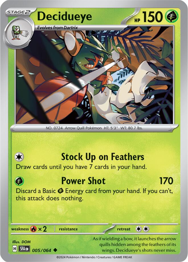 Decidueye (005/064) [Scarlet & Violet: Shrouded Fable] | Jack's On Queen