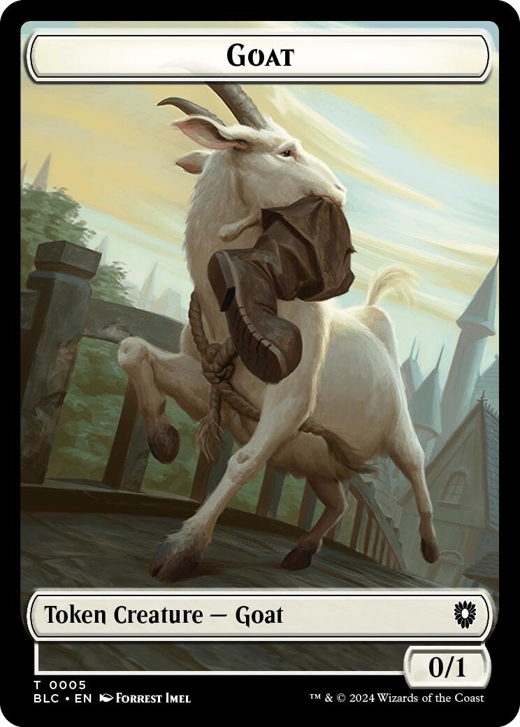 Goat // Wolf (032) Double-Sided Token [Bloomburrow Commander Tokens] | Jack's On Queen