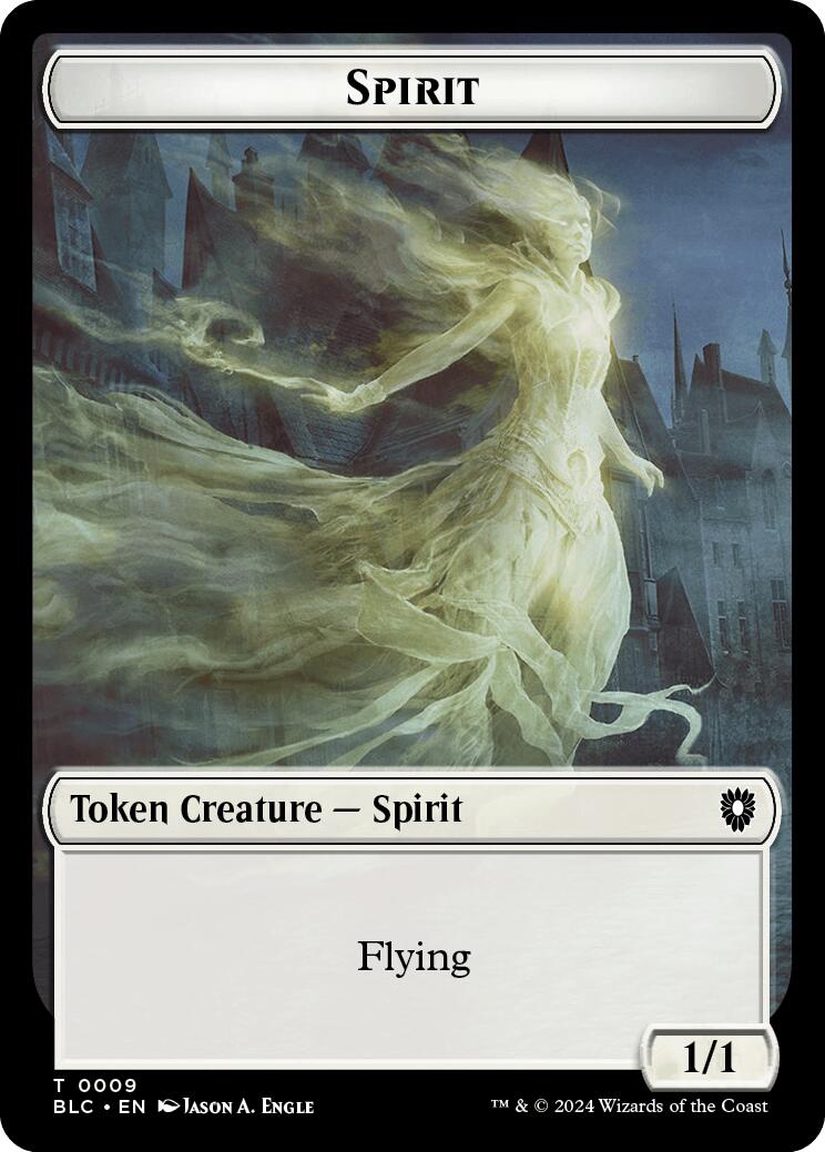 Spirit // Faerie Double-Sided Token [Bloomburrow Commander Tokens] | Jack's On Queen