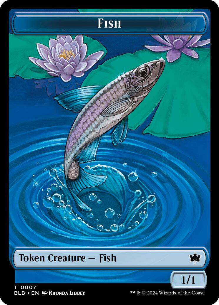 Bird (011) // Fish Double-Sided Token [Bloomburrow Commander Tokens] | Jack's On Queen