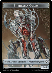 Phyrexian Golem // Faerie Double-Sided Token [Bloomburrow Commander Tokens] | Jack's On Queen