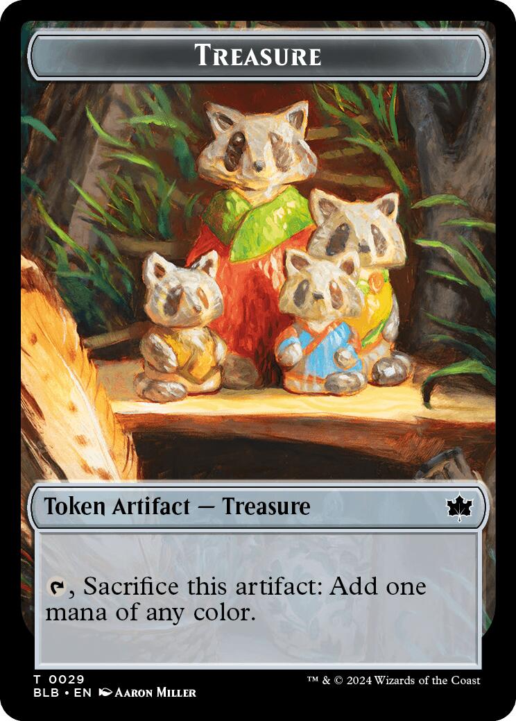 Saproling // Treasure Double-Sided Token [Bloomburrow Commander Tokens] | Jack's On Queen