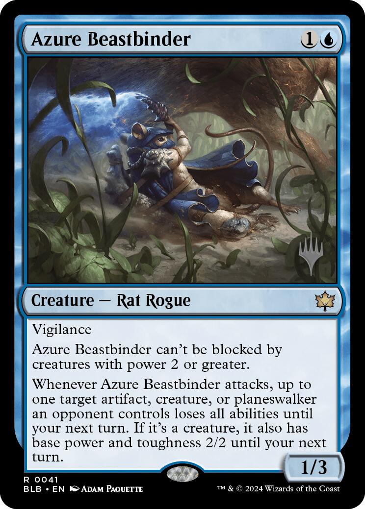 Azure Beastbinder (Promo Pack) [Bloomburrow Promos] | Jack's On Queen