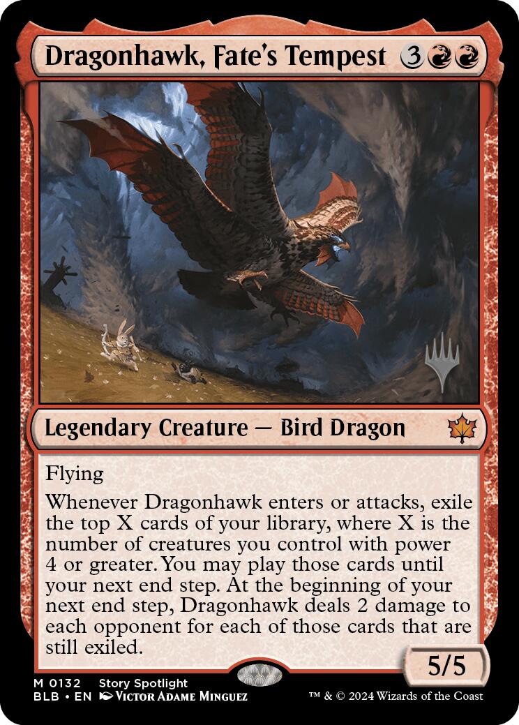 Dragonhawk, Fate's Tempest (Promo Pack) [Bloomburrow Promos] | Jack's On Queen