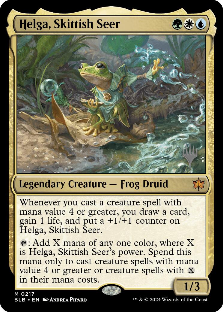 Helga, Skittish Seer (Promo Pack) [Bloomburrow Promos] | Jack's On Queen