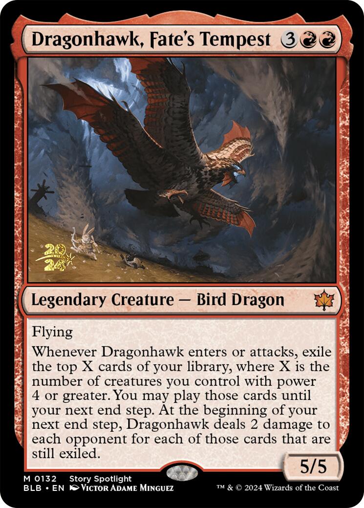 Dragonhawk, Fate's Tempest [Bloomburrow Prerelease Promos] | Jack's On Queen