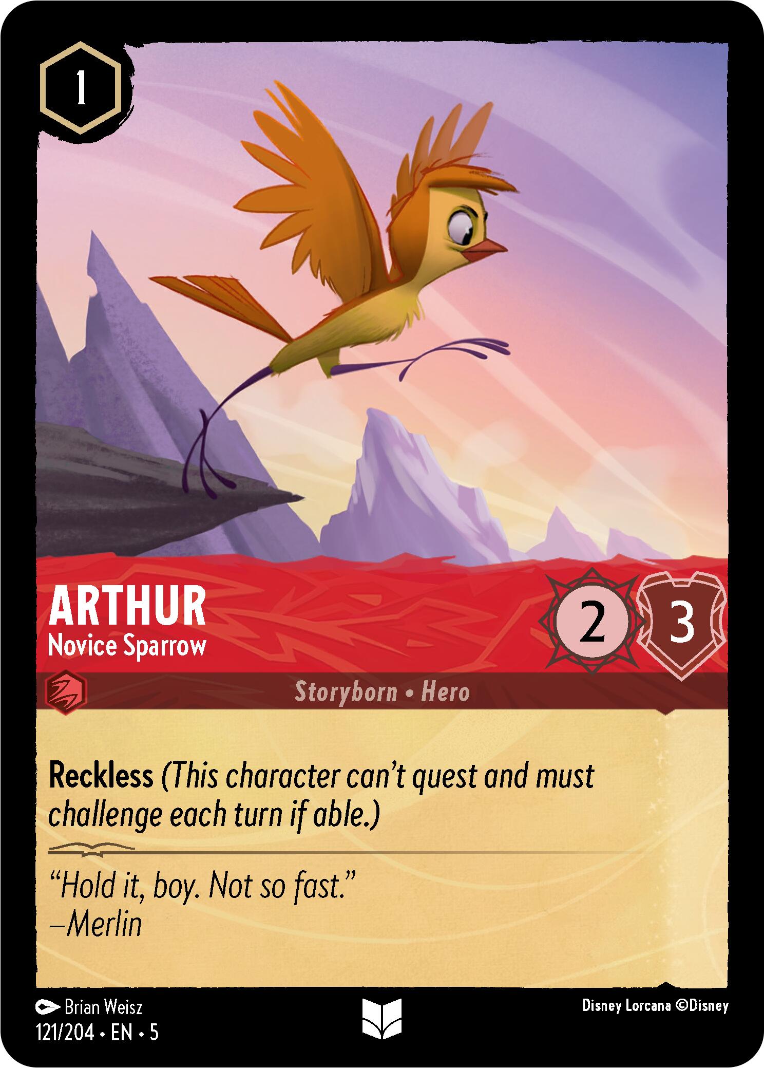 Arthur - Novice Sparrow (121/204) [Shimmering Skies] | Jack's On Queen