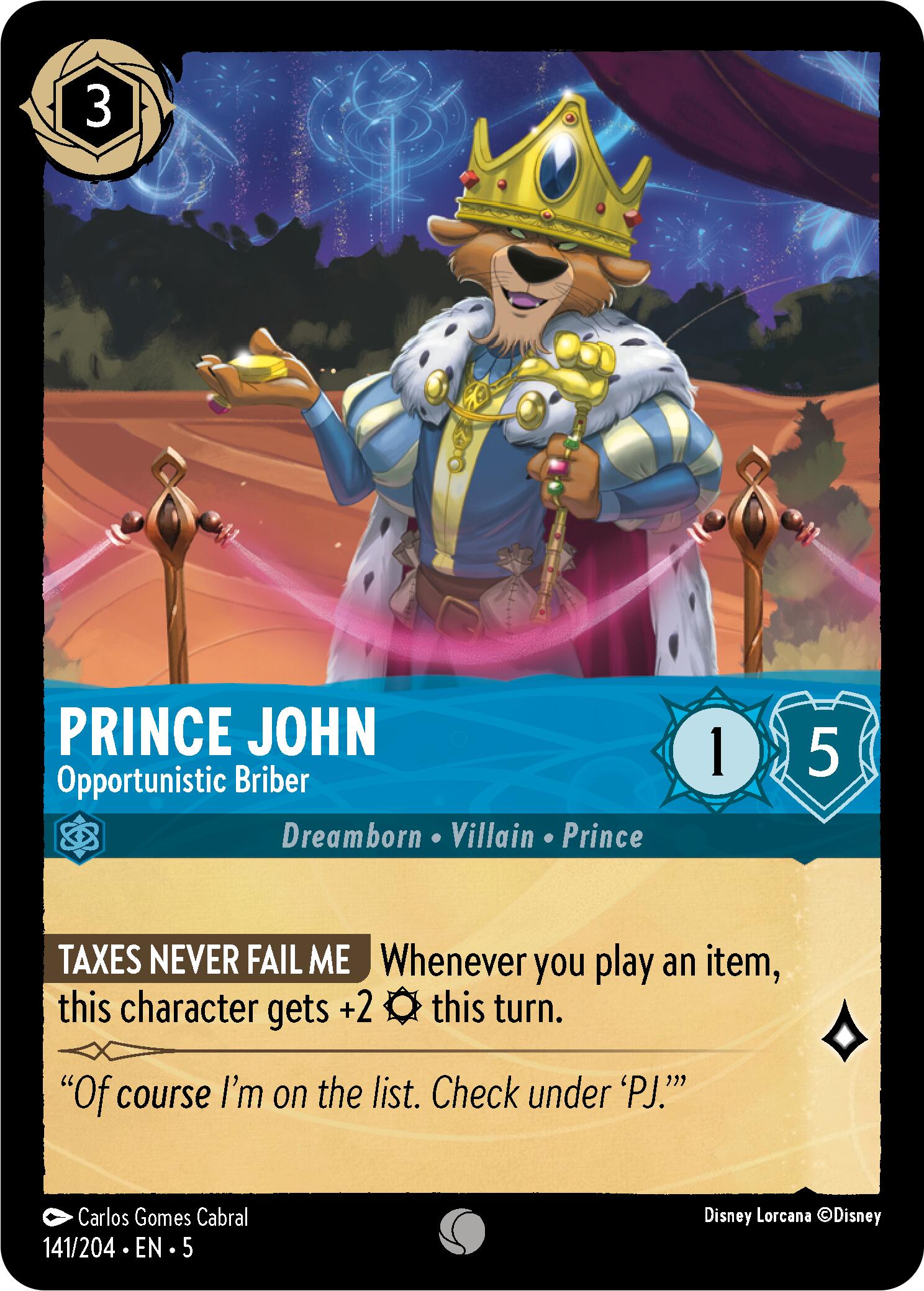 Prince John - Opportunistic Briber (141/204) [Shimmering Skies] | Jack's On Queen