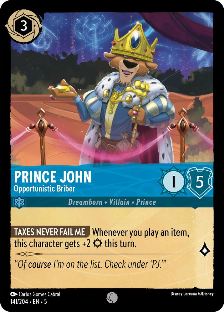 Prince John - Opportunistic Briber (141/204) [Shimmering Skies] | Jack's On Queen