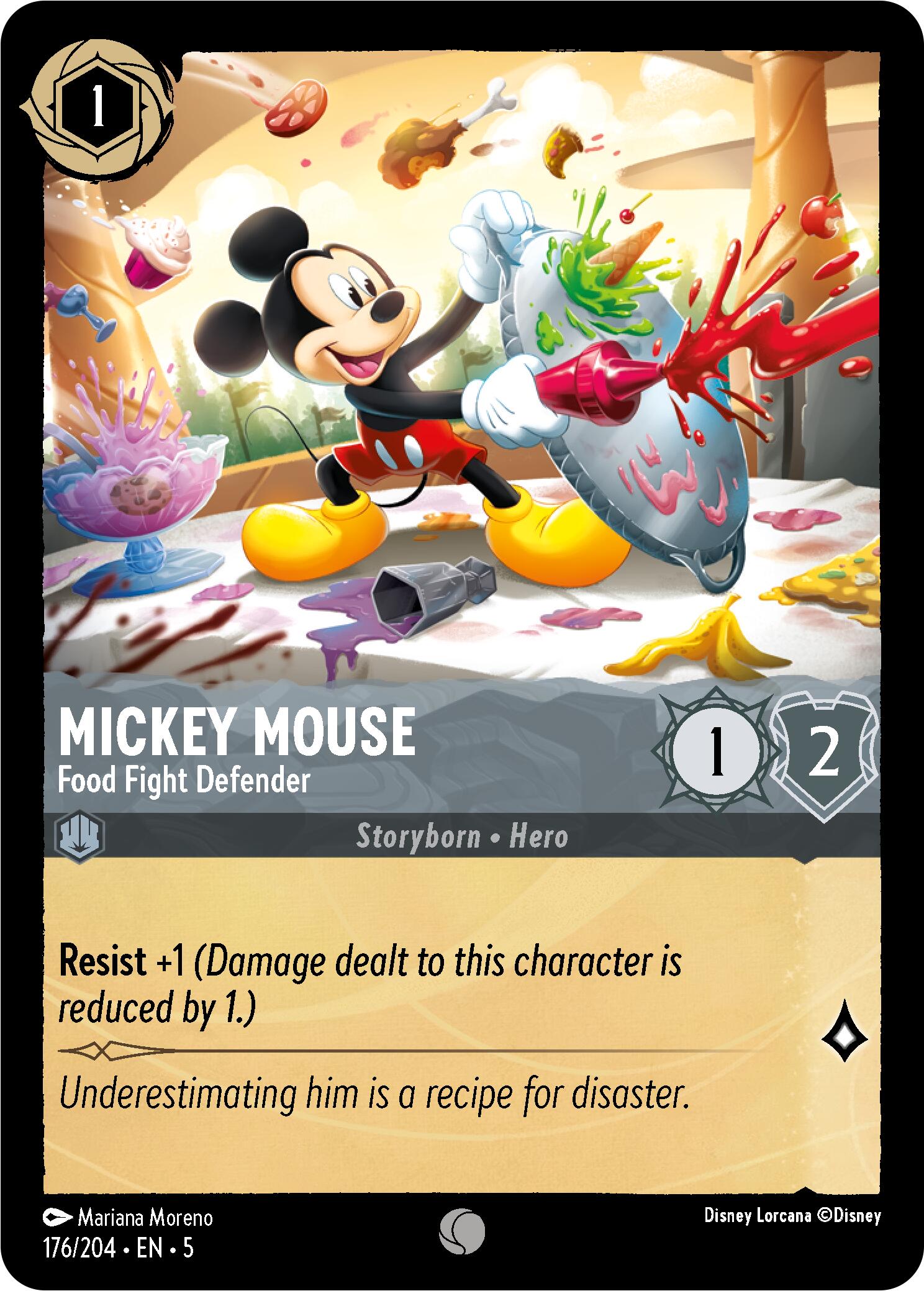 Mickey Mouse - Food Fight Defender (176/204) [Shimmering Skies] | Jack's On Queen