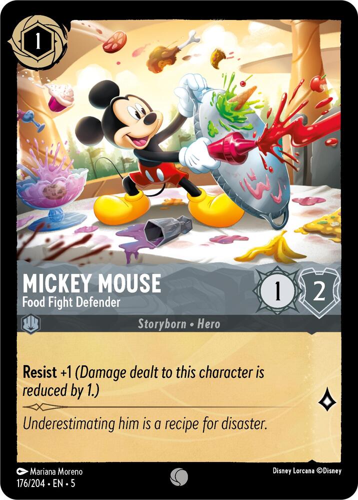 Mickey Mouse - Food Fight Defender (176/204) [Shimmering Skies] | Jack's On Queen