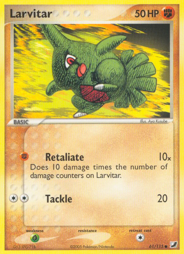 Larvitar (61/115) [EX: Unseen Forces] | Jack's On Queen