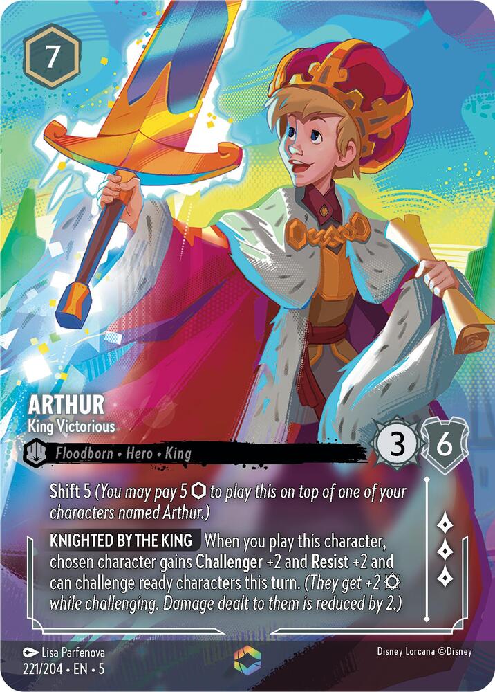 Arthur - King Victorious (Enchanted) (221/204) [Shimmering Skies] | Jack's On Queen