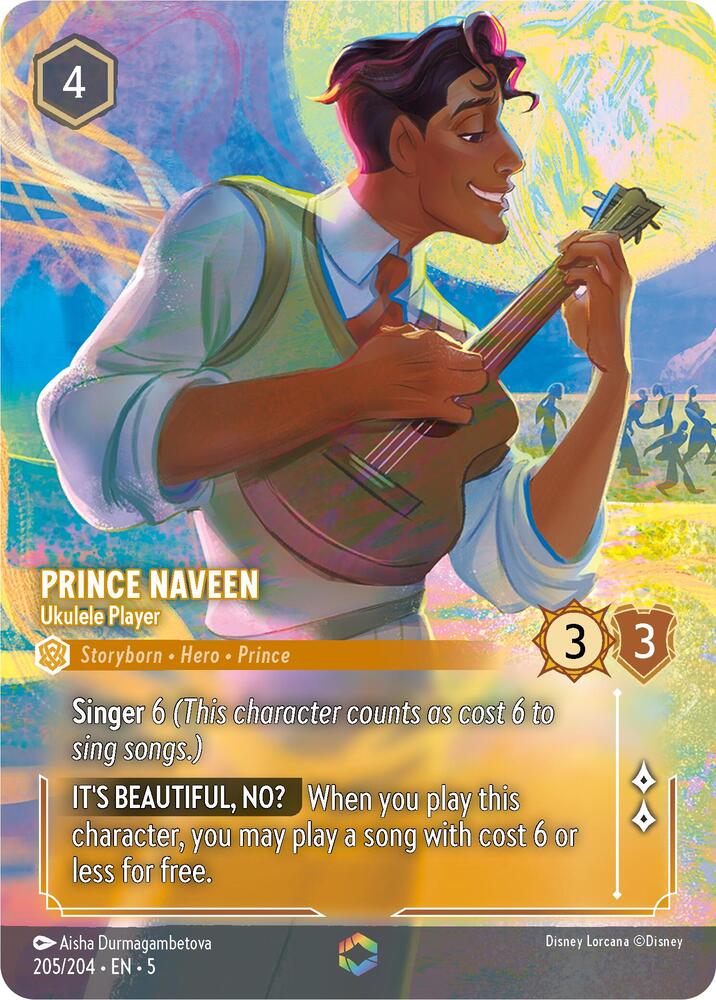 Prince Naveen - Ukulele Player (Enchanted) (205/204) [Shimmering Skies] | Jack's On Queen