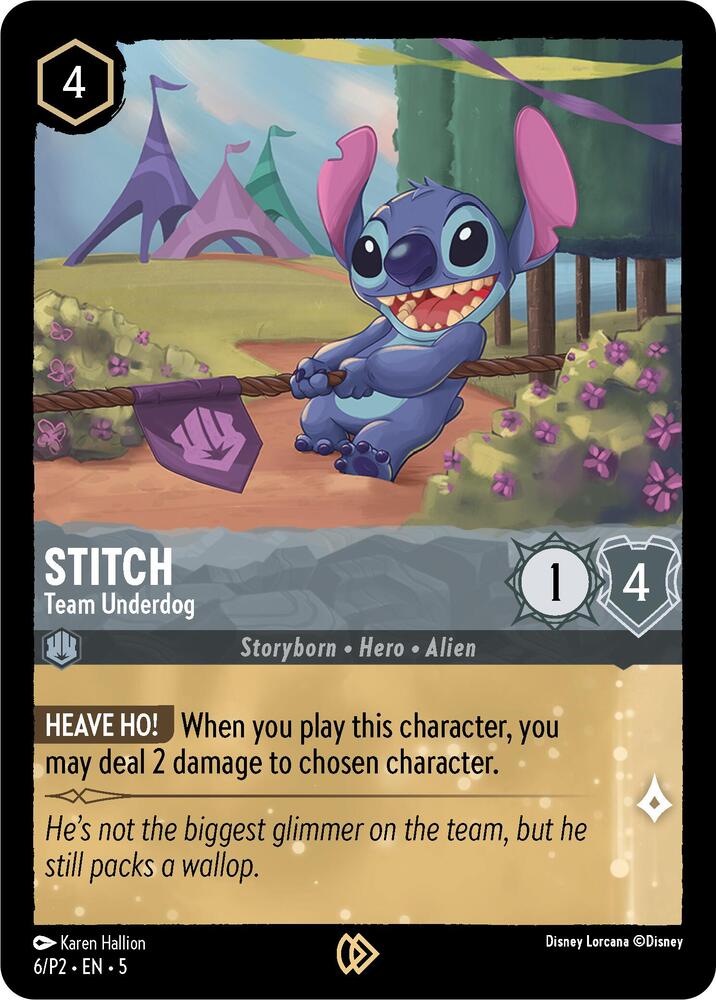 Stitch - Team Underdog (6) [Disney Lorcana Promo Cards] | Jack's On Queen
