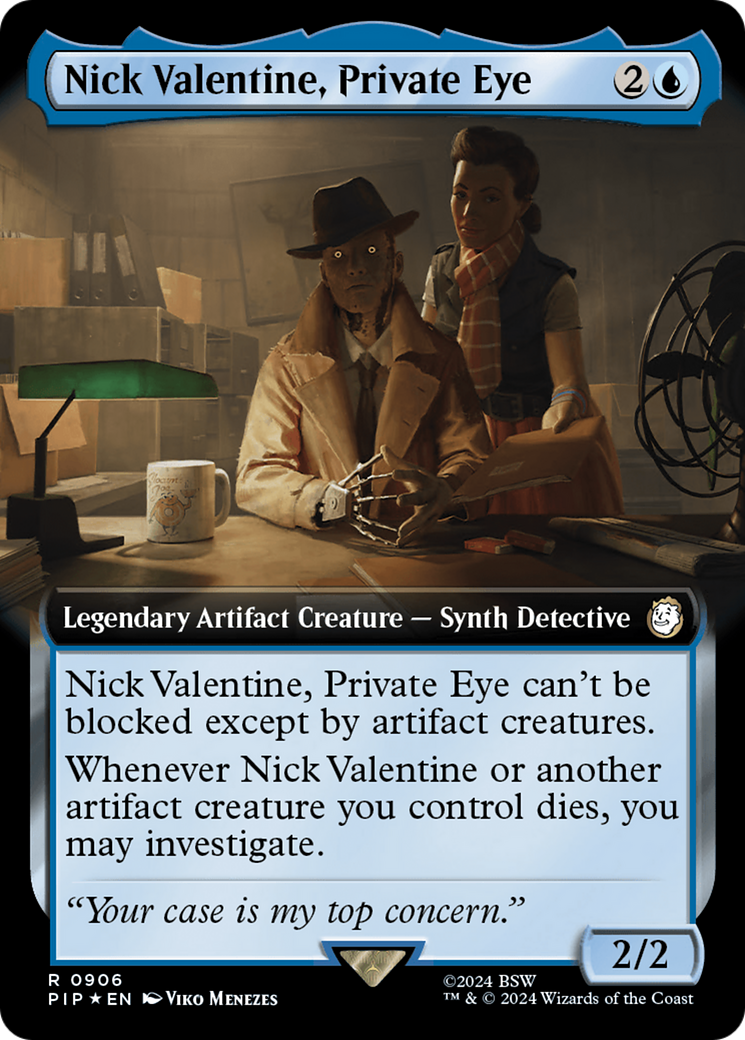 Nick Valentine, Private Eye (Extended Art) (Surge Foil) [Fallout] | Jack's On Queen