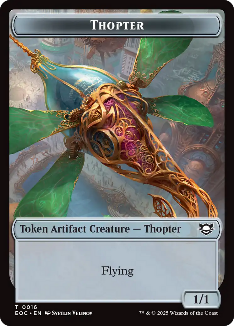 Thopter // Gnome Double-Sided Token [Edge of Eternities Commander Tokens] | Jack's On Queen