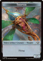 Thopter // Gnome Double-Sided Token [Edge of Eternities Commander Tokens] | Jack's On Queen