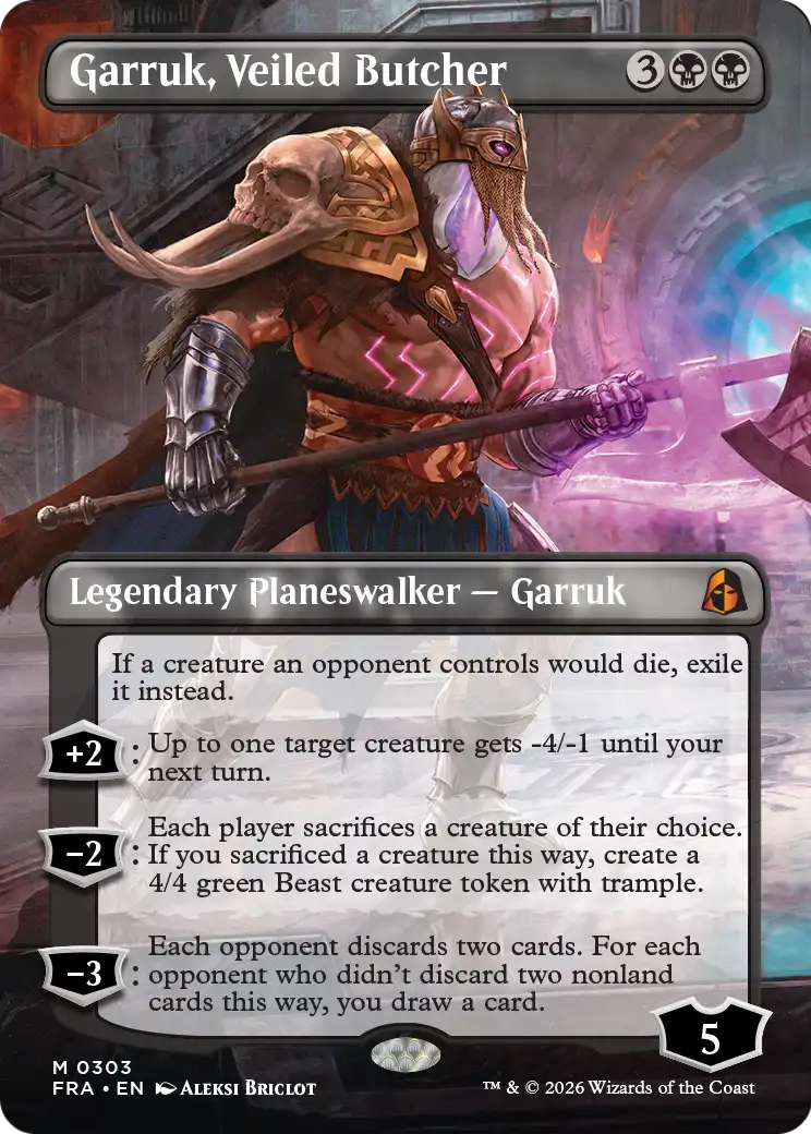 Garruk, Veiled Butcher (Borderless) [Reality Fracture] | Jack's On Queen
