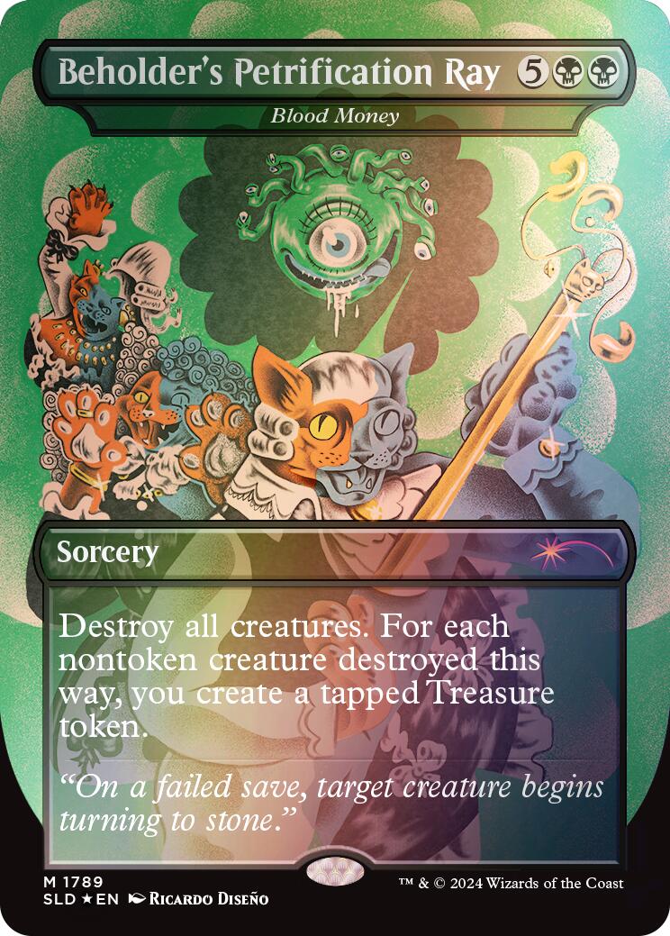 Beholder's Petrification Ray - Blood Money (Rainbow Foil) [Secret Lair Drop Series] | Jack's On Queen