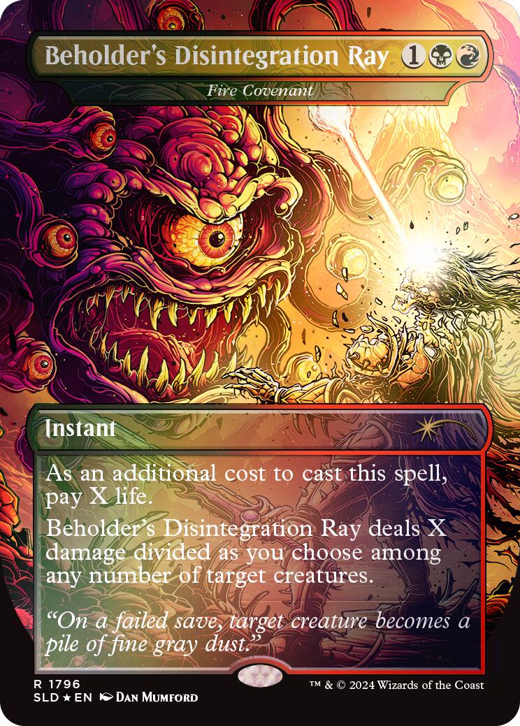 Beholder's Disintegration Ray - Fire Covenant (Rainbow Foil) [Secret Lair Drop Series] | Jack's On Queen