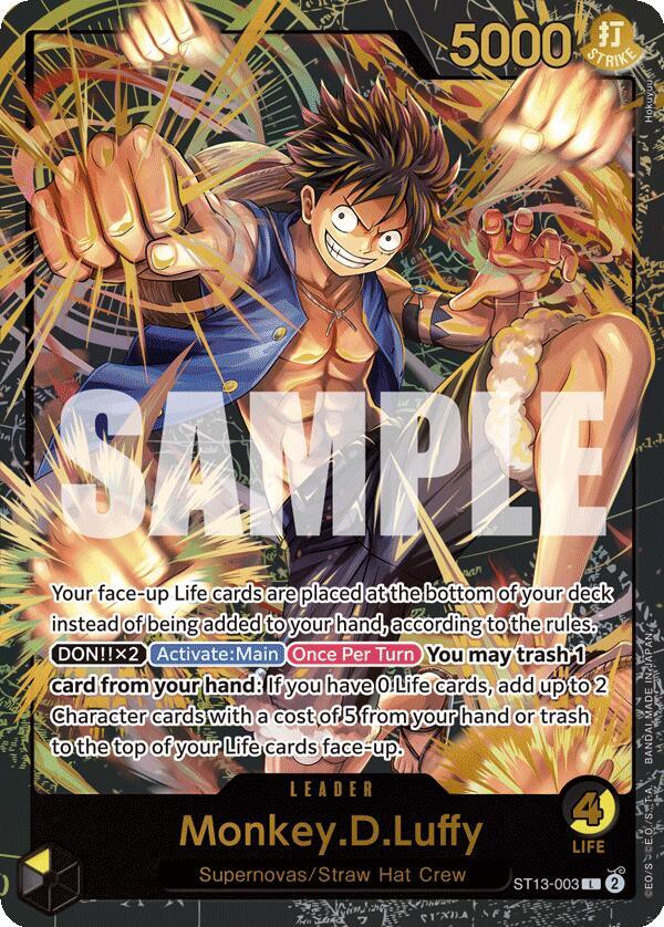 Monkey.D.Luffy (Premium Card Collection -Leader Collection-) (ST13-003) [One Piece Promotion Cards] | Jack's On Queen