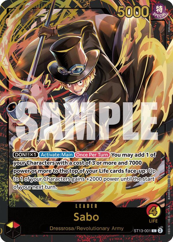 Sabo (Premium Card Collection -Leader Collection-) (ST13-001) [One Piece Promotion Cards] | Jack's On Queen