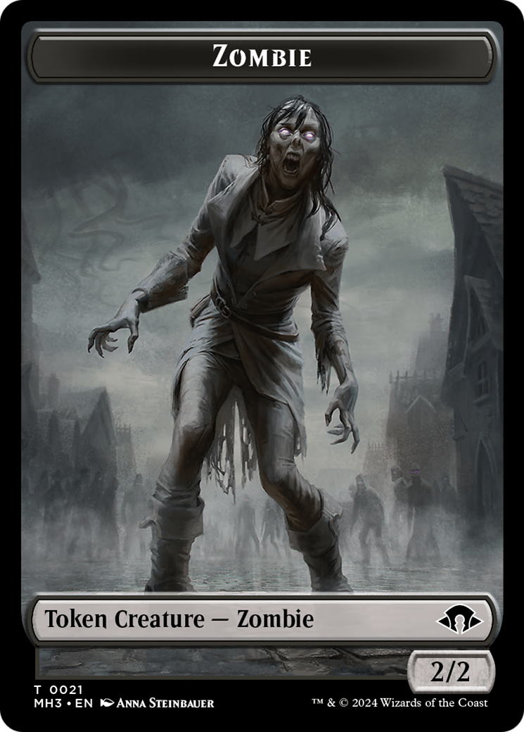 Zombie // Energy Reserve Double-Sided Token [Modern Horizons 3 Tokens] | Jack's On Queen