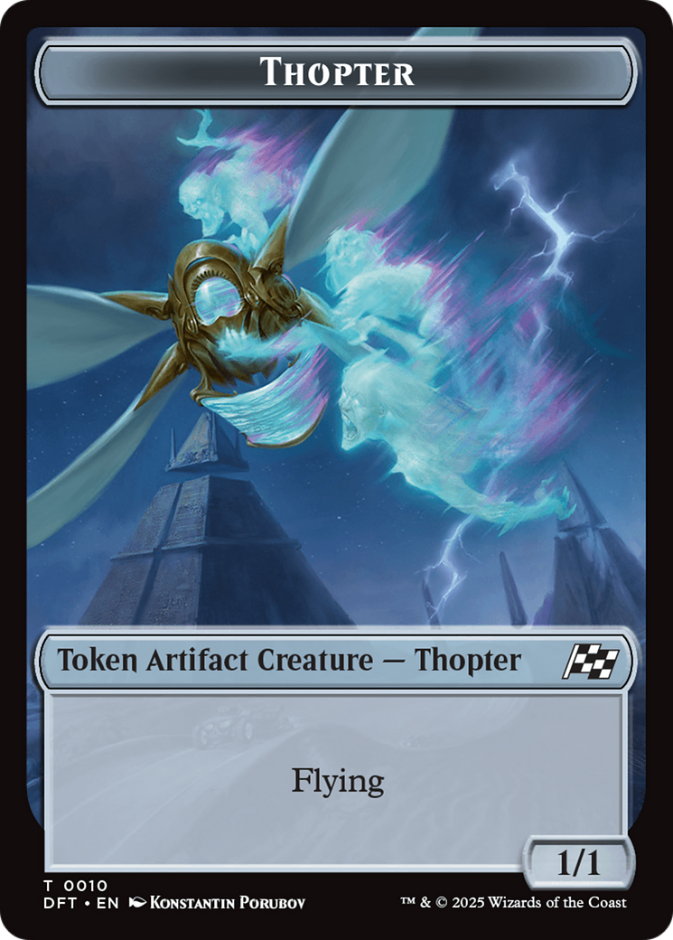 Goblin // Thopter (0010) Double-Sided Token [Aetherdrift Tokens] | Jack's On Queen