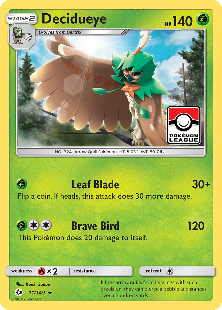 Decidueye (11/149) [Sun & Moon: Base Set] | Jack's On Queen