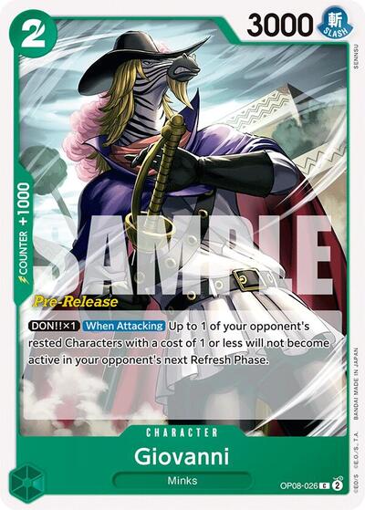 Giovanni (OP08-026) [Two Legends Pre-Release Cards] | Jack's On Queen