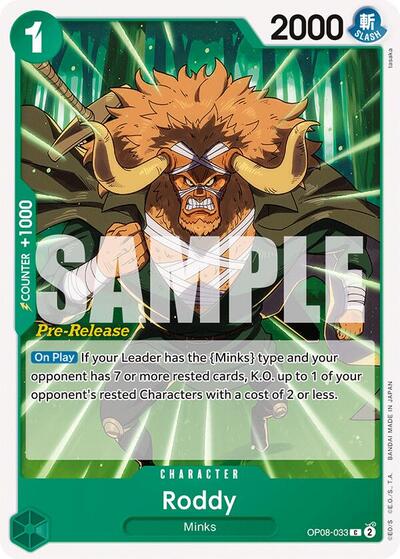 Roddy (OP08-033) [Two Legends Pre-Release Cards] | Jack's On Queen