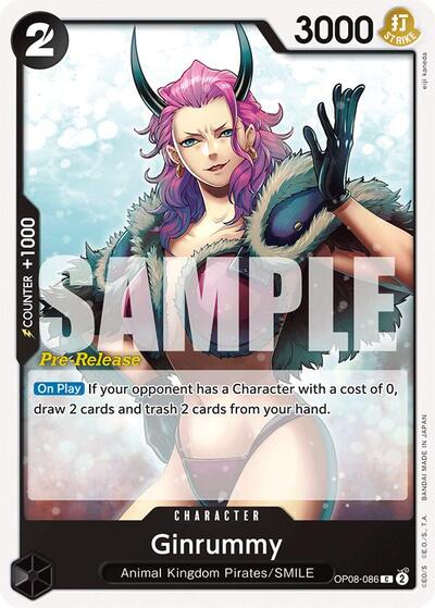 Ginrummy (OP08-086) [Two Legends Pre-Release Cards] | Jack's On Queen