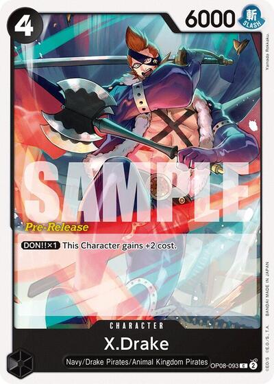 X.Drake (OP08-093) [Two Legends Pre-Release Cards] | Jack's On Queen