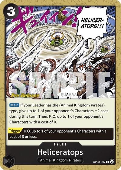 Heliceratops (OP08-097) [Two Legends Pre-Release Cards] | Jack's On Queen