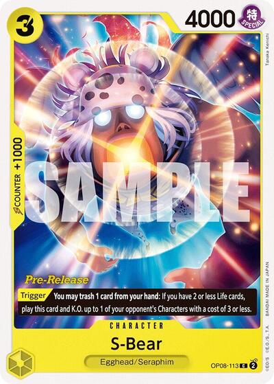 S-Bear (OP08-113) [Two Legends Pre-Release Cards] | Jack's On Queen