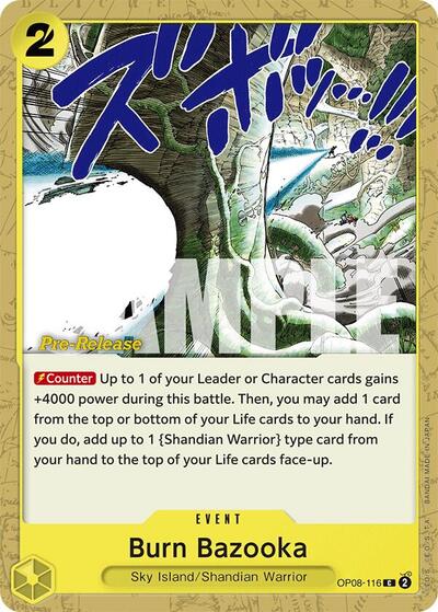 Burn Bazooka (OP08-116) [Two Legends Pre-Release Cards] | Jack's On Queen