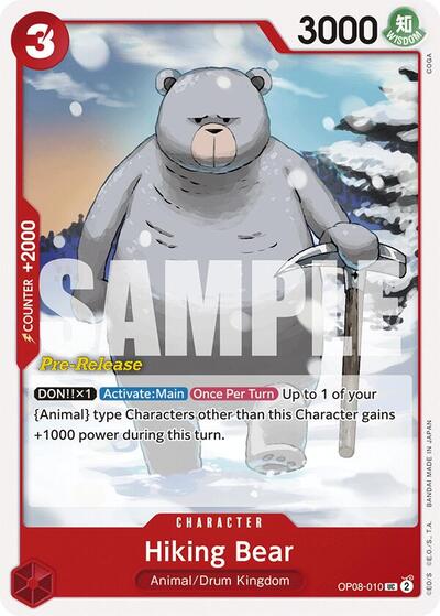 Hiking Bear (OP08-010) [Two Legends Pre-Release Cards] | Jack's On Queen