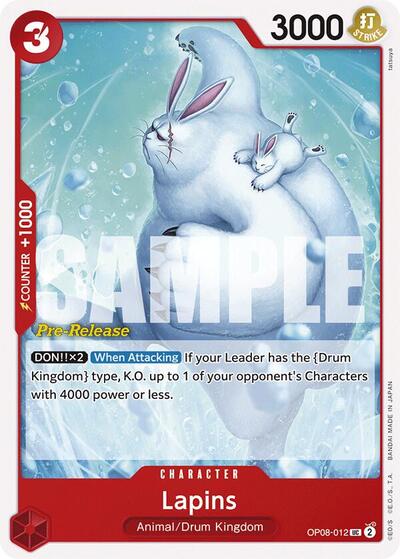 Lapins (OP08-012) [Two Legends Pre-Release Cards] | Jack's On Queen